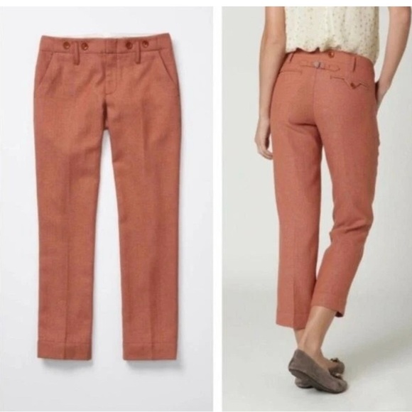 paper boy Pants - Anthropologie Paperboy by G1 Colloquium ankle herringbone wool blend trousers 2‌